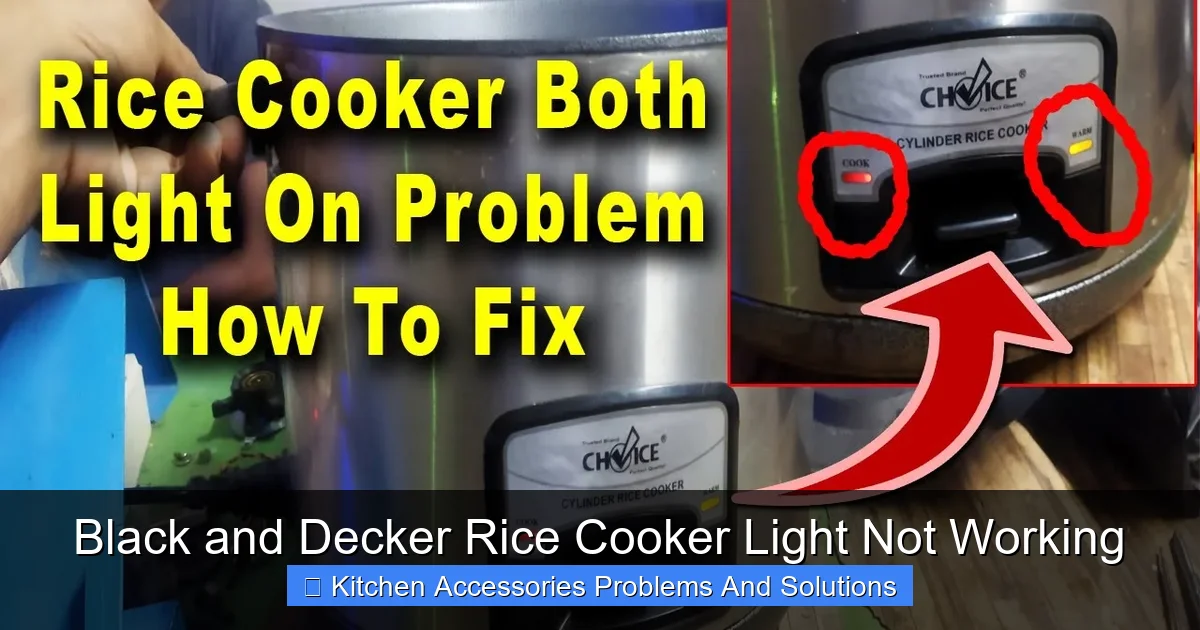 Black and Decker Rice Cooker Light Not Working