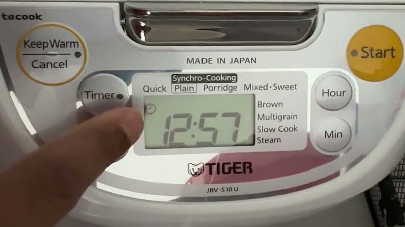tiger rice cooker timer not working