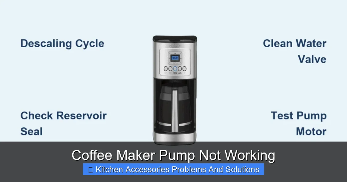 Why Your Coffee Maker Pump Is Not Working