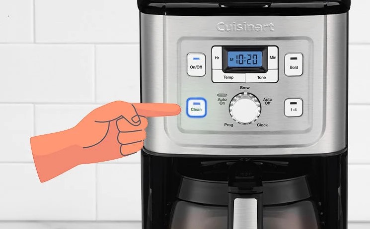 cuisinart coffee maker clean button not working