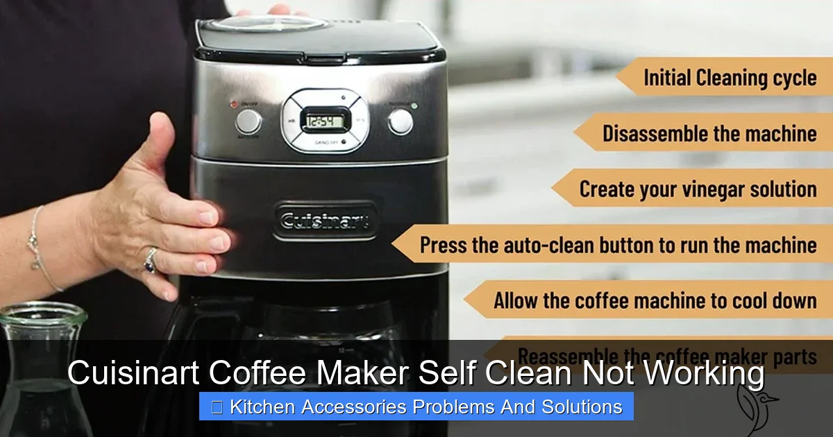 Cuisinart Coffee Maker Self Clean Not Working