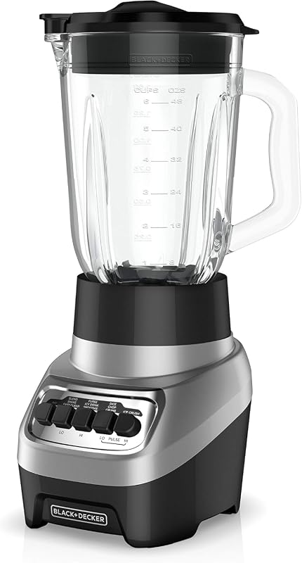 BLACK+DECKER PowerCrush Multi-Function Blender Featuring a 6-Cup Glass