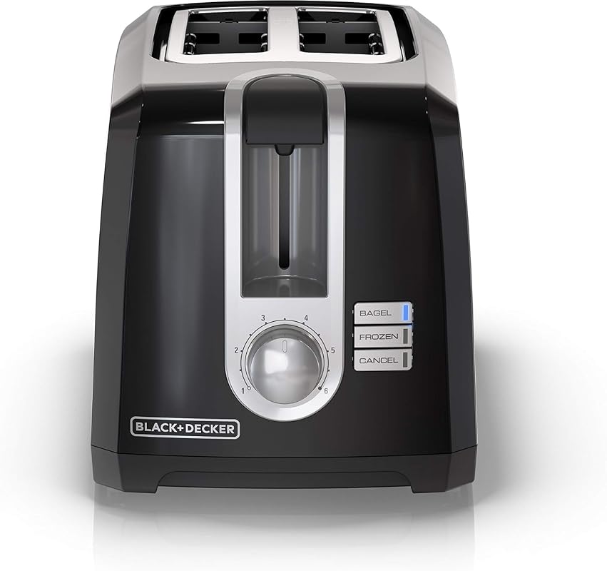 BLACK+DECKER 2-Slice Toaster with Extra-Wide Slots for Thick Bagels an
