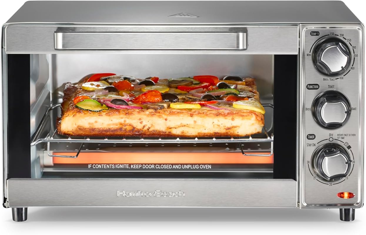 Hamilton Beach Countertop Toaster Oven and Large 4-Slice Pizza Maker i