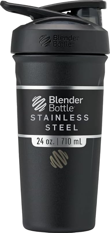 BlenderBottle Sport Flip Insulated Stainless Steel Shaker Bottle, 24 o