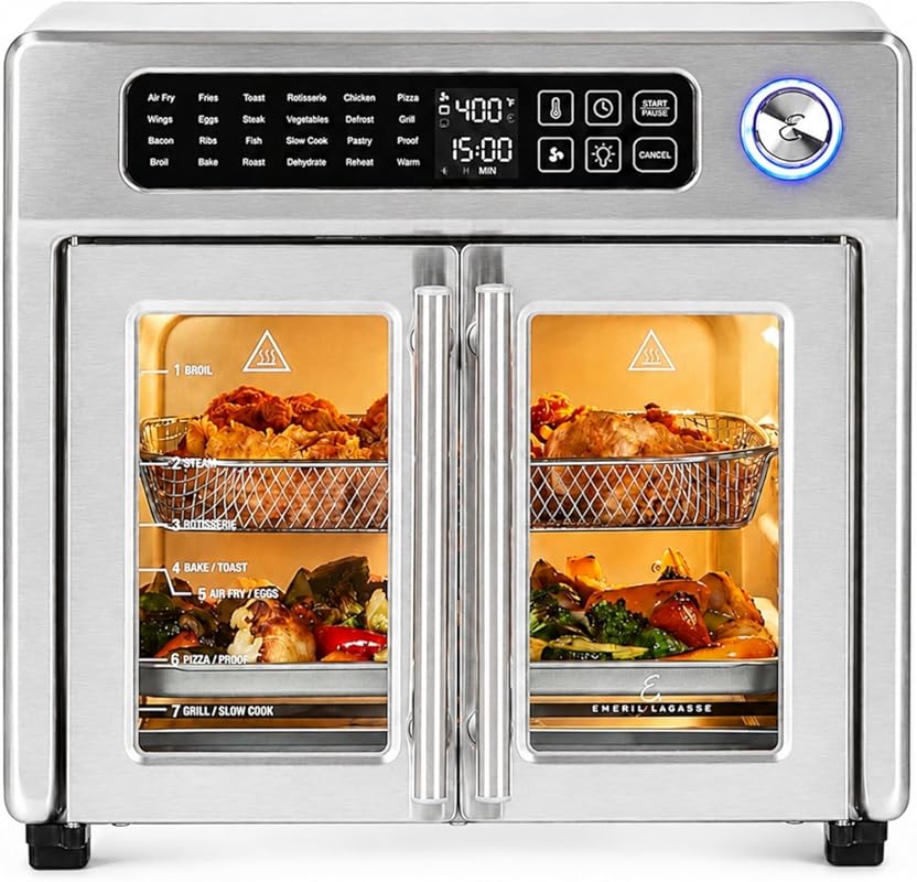 Emeril Lagasse 26QT French Door Multi-Function Air Fryer Toaster Oven 