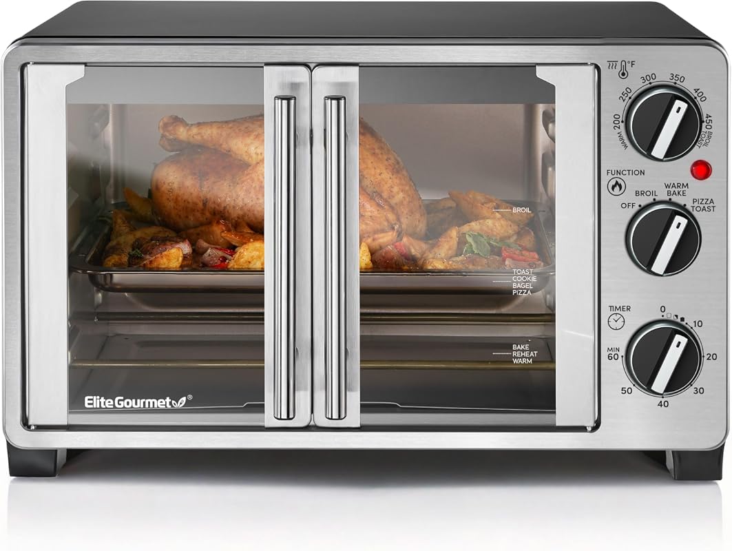 Elite Gourmet ETO2530M Double French Door Oven