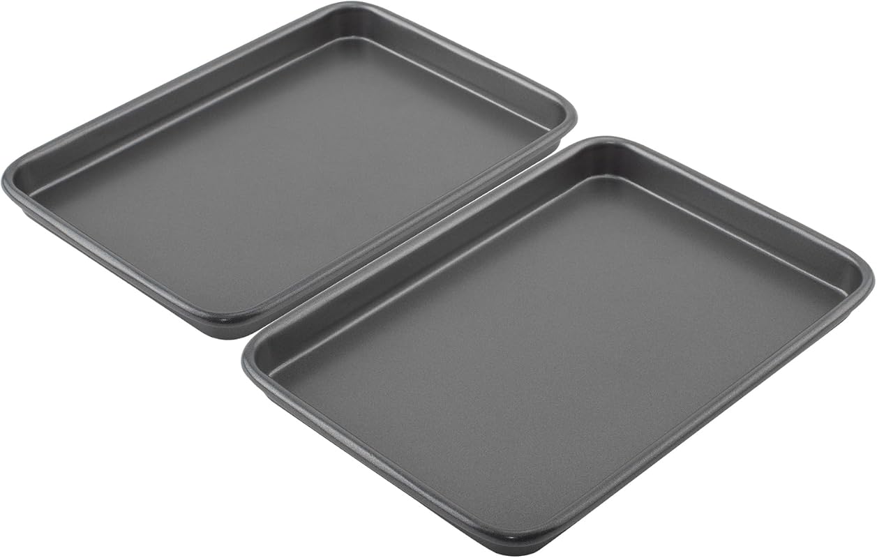 GoodCook Everyday Toaster Oven Mini Baking Sheets Set of 2, Heavy-Gaug