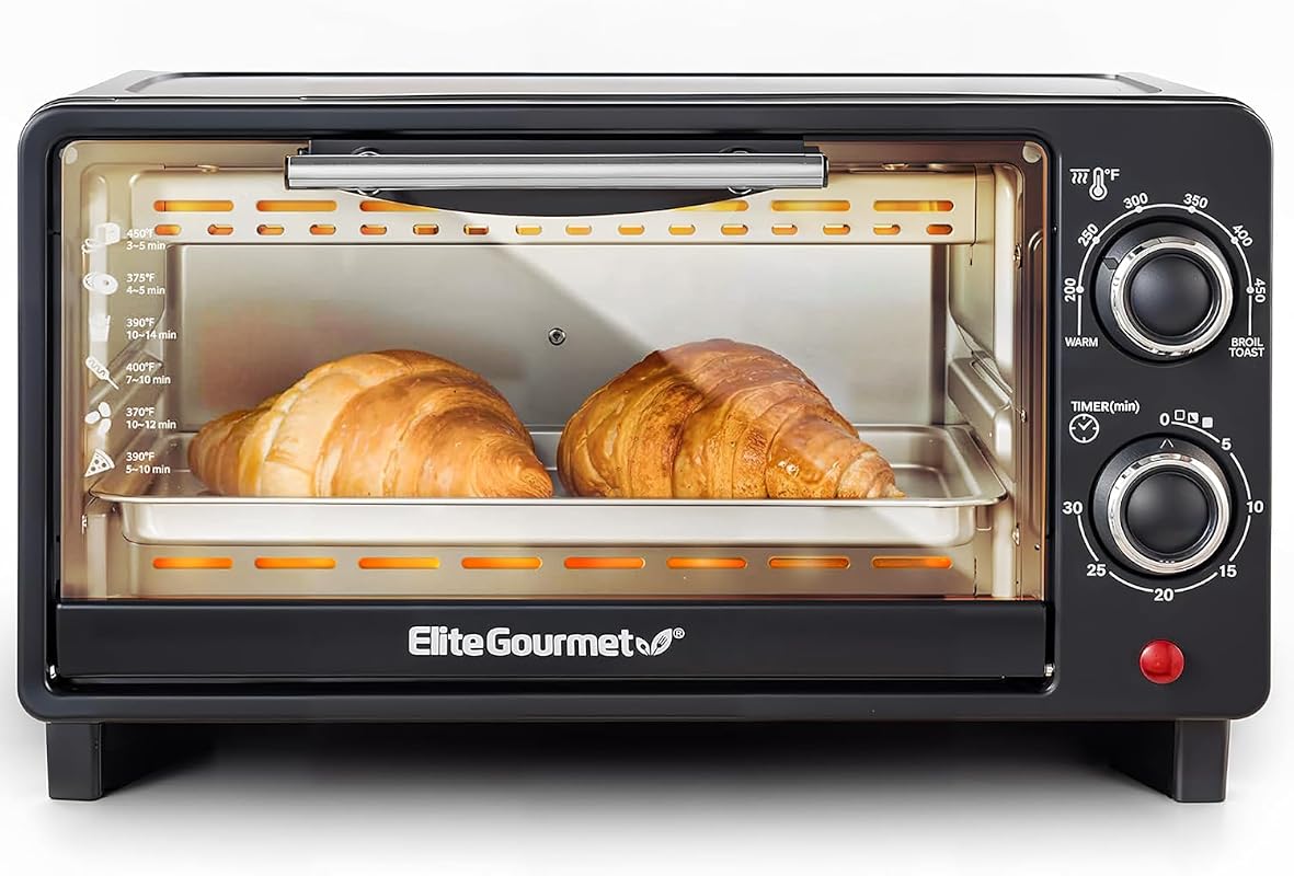 Elite Gourmet ETO490 9L 4-Slice Toaster Oven