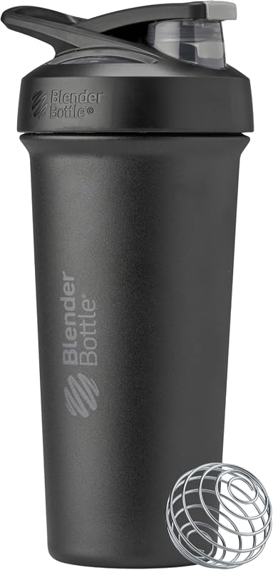 BlenderBottle Sport Sleek Insulated Stainless Steel Shaker Bottle, 25