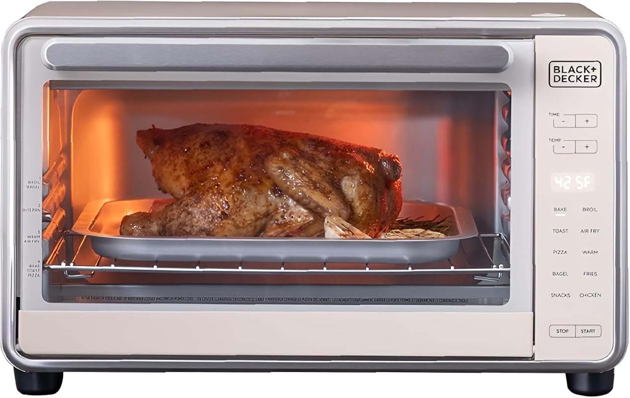 BLACK+DECKER Crisp 'N Bake Pro 6-Slice Digital Air Fry Oven with Extra