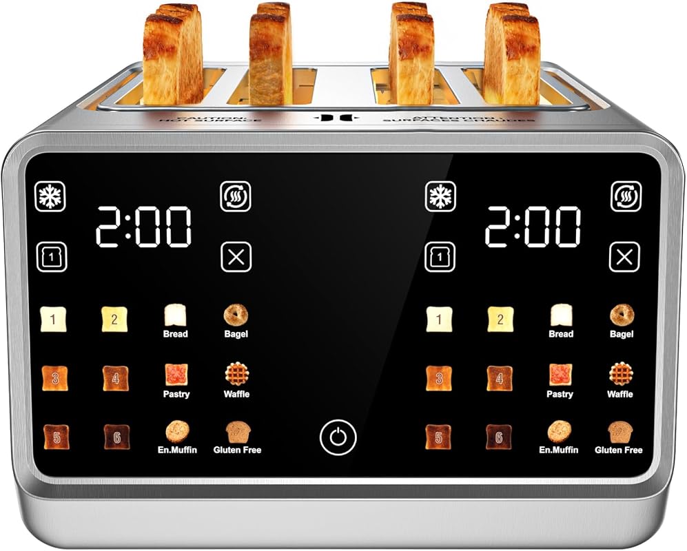 4-Slice Smart Touchscreen Toaster